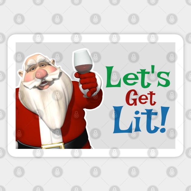 Lets Get Lit Sticker by Dale Preston Design